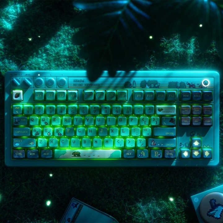 8BitDo Retro 87 / Retro R8 – clavier ou souris, édition Forest Wonder