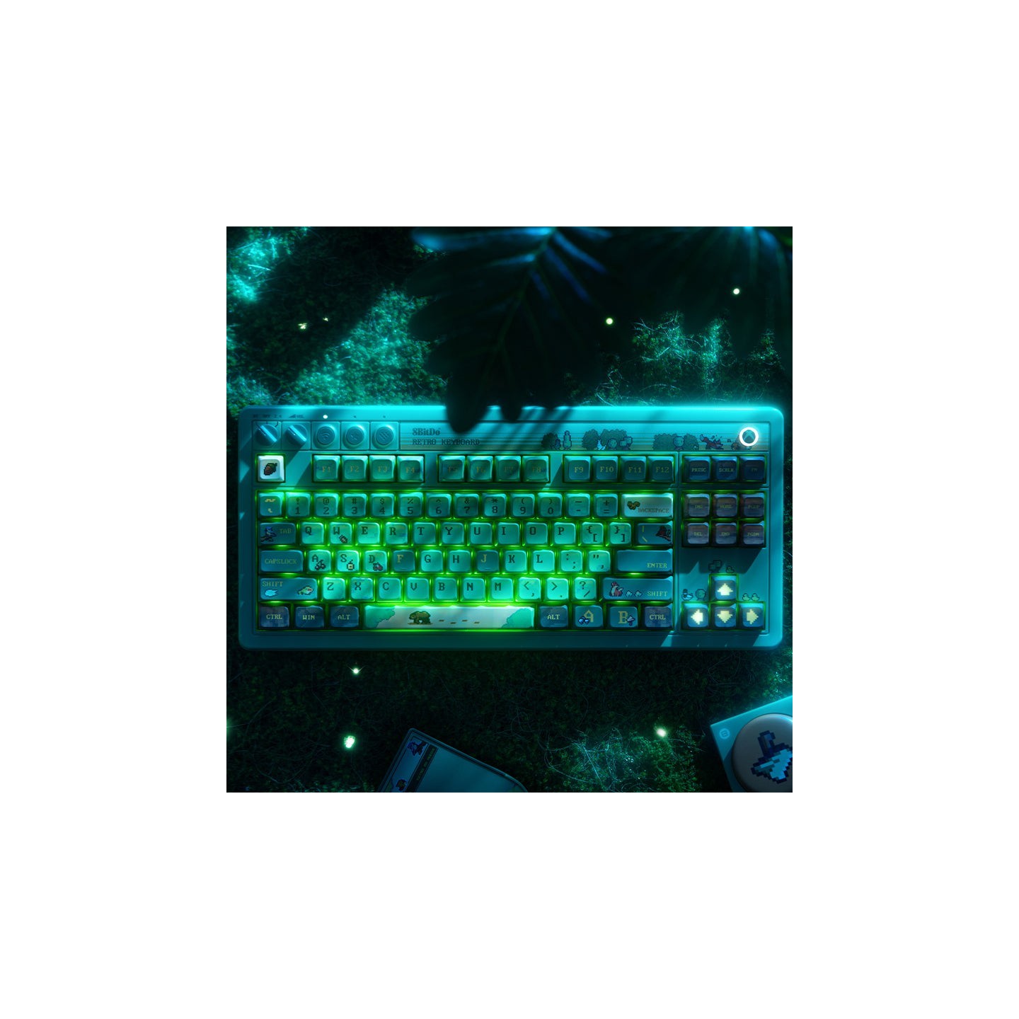 8BitDo Retro 87 / Retro R8 – clavier ou souris, édition Forest Wonder