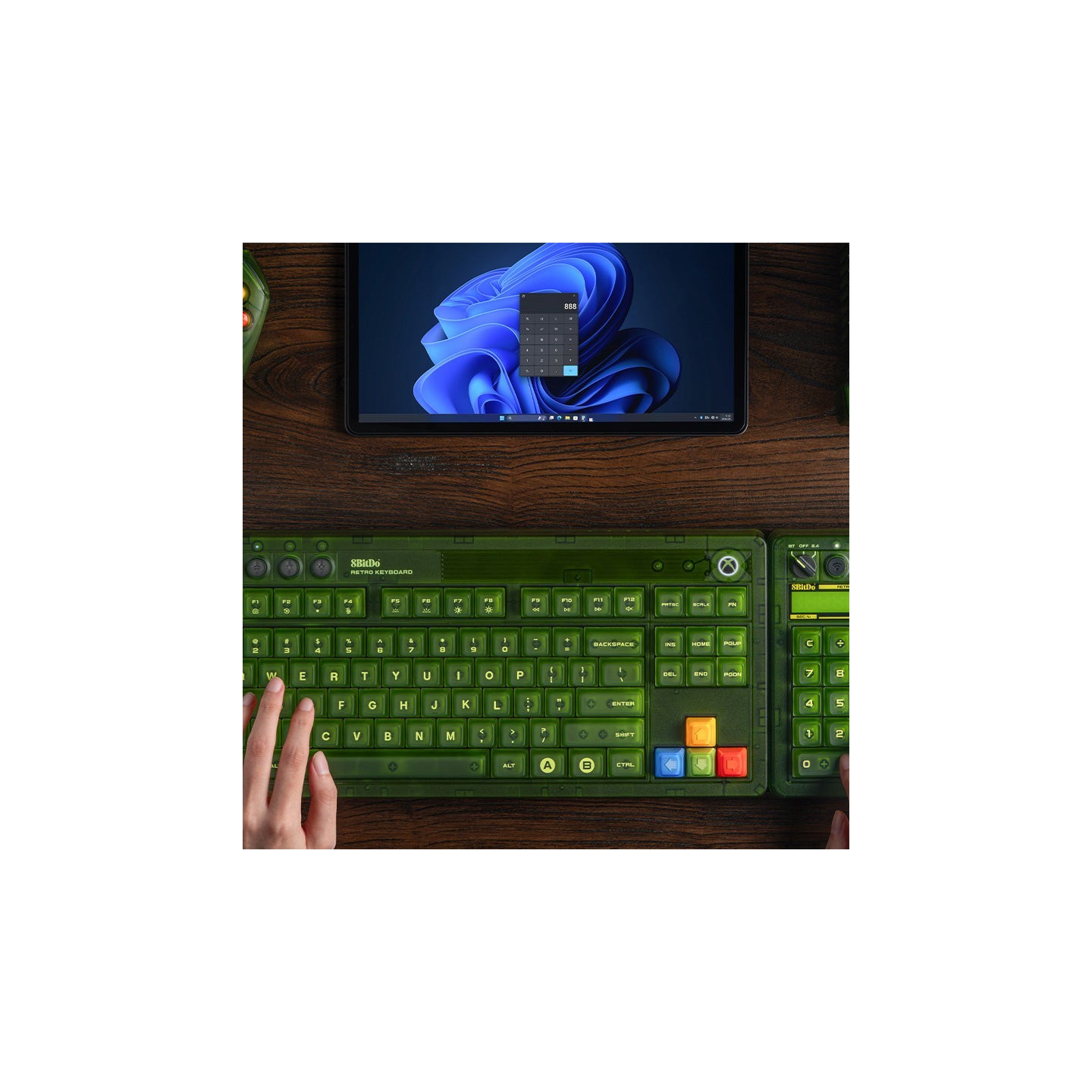 8BitDo Retro 18 – pavé numérique mécanique et calculatrice, édition Xbox