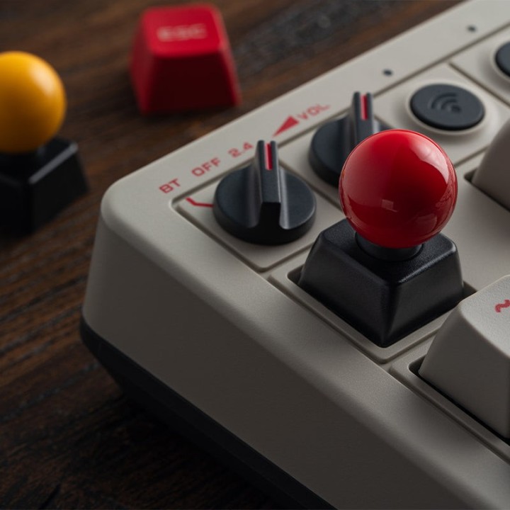 8BitDo Ball-top Keycap – capuchons de stick à tête bombée rouge et jaune