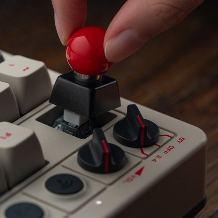 8BitDo Ball-top Keycap – capuchons de stick à tête bombée rouge et jaune