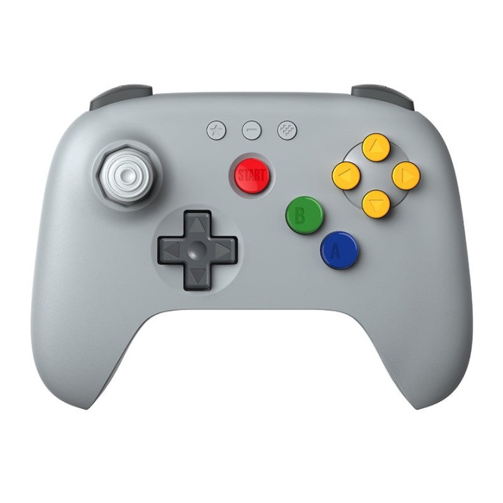 8BitDo 64 – manette sans fil 2,4 GHz pour console N64, Gris Classic