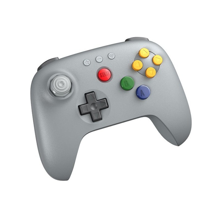 8BitDo 64 – manette sans fil 2,4 GHz pour console N64, Gris Classic