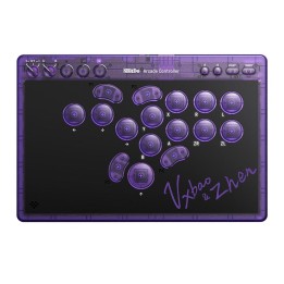 8BitDo Arcade Controller – contrôleur d'arcade, édition Signature Transparent Purple