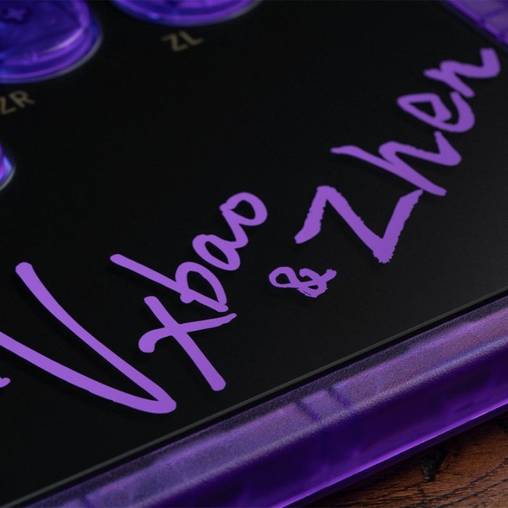 8BitDo Arcade Controller – contrôleur d'arcade, édition Signature Transparent Purple