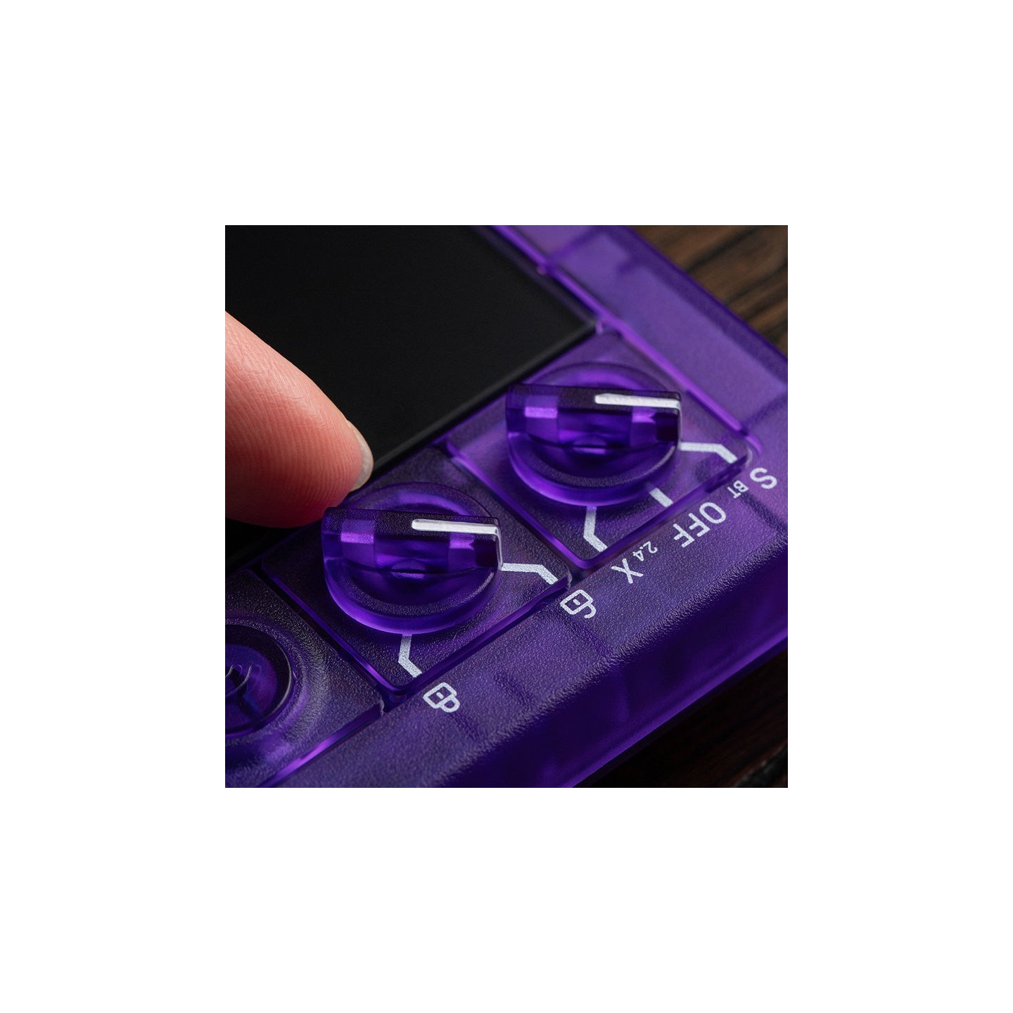 8BitDo Arcade Controller – contrôleur d'arcade, édition Signature Transparent Purple