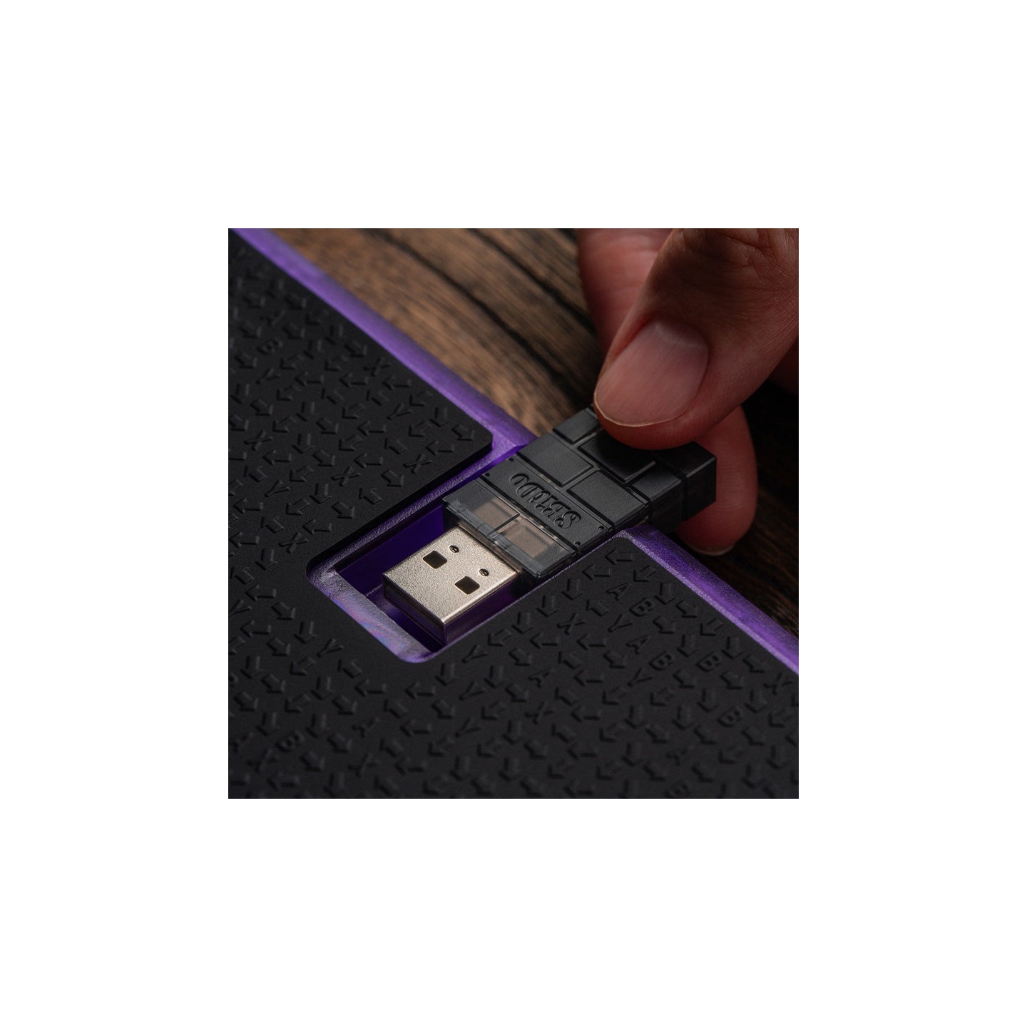 8BitDo Arcade Controller – contrôleur d'arcade, édition Signature Transparent Purple
