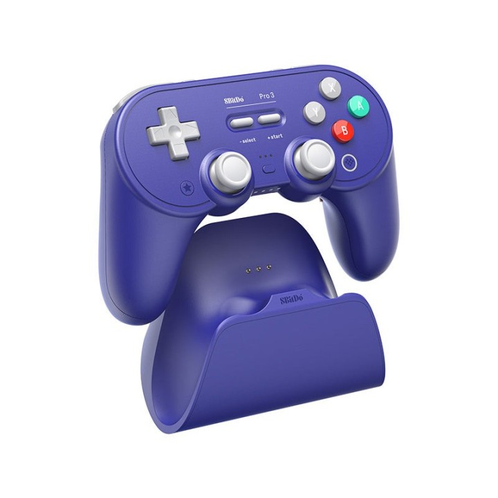 8BitDo Pro 3 – manette Bluetooth rétro avec sticks TMR et dock de charge