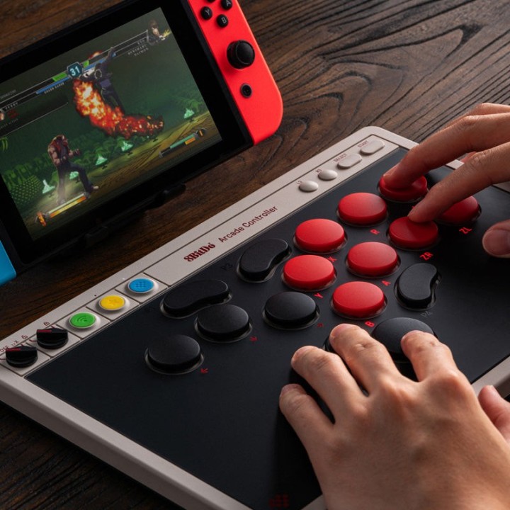 8BitDo Arcade Controller – contrôleur d'arcade sans levier Bluetooth / 2,4 GHz