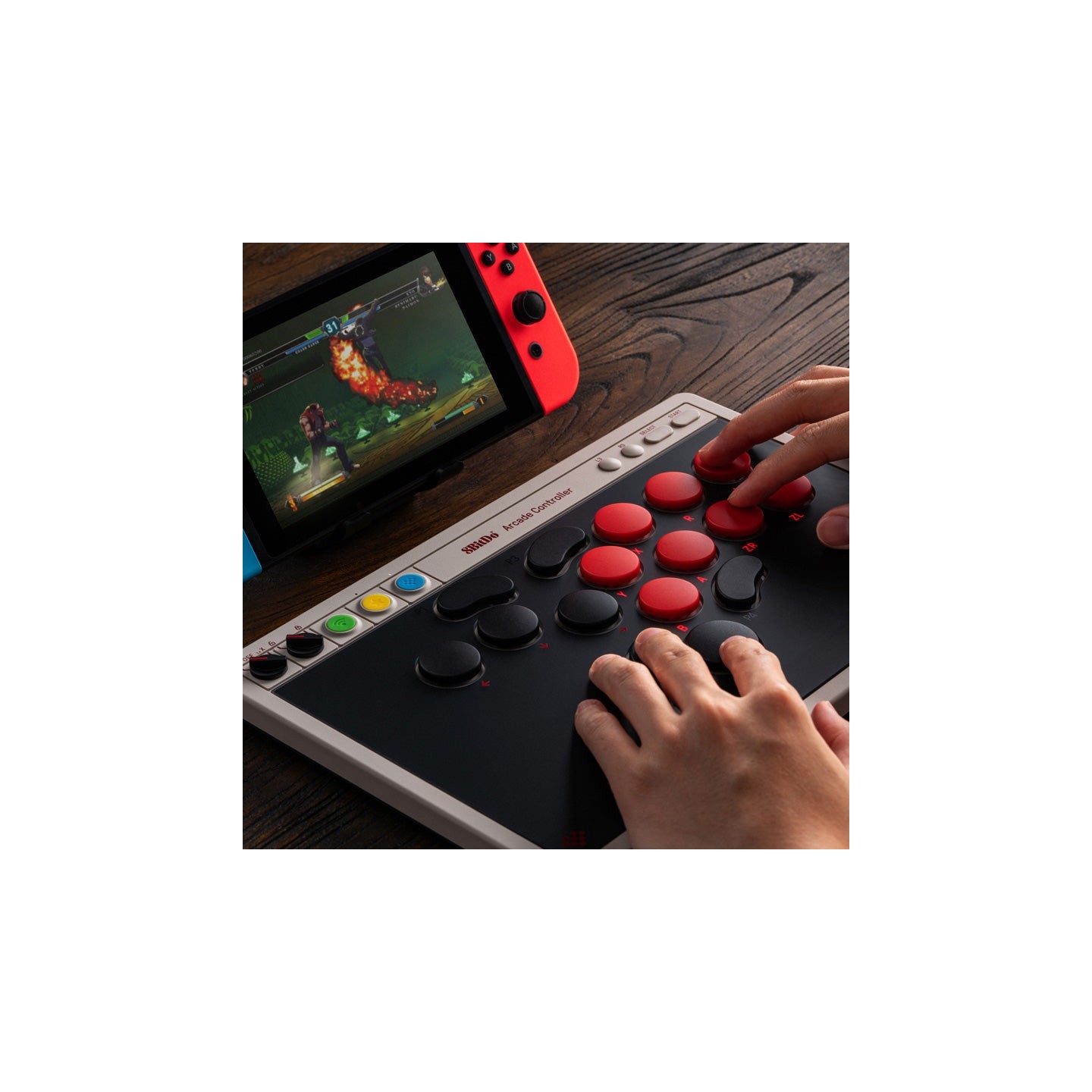 8BitDo Arcade Controller – contrôleur d'arcade sans levier Bluetooth / 2,4 GHz