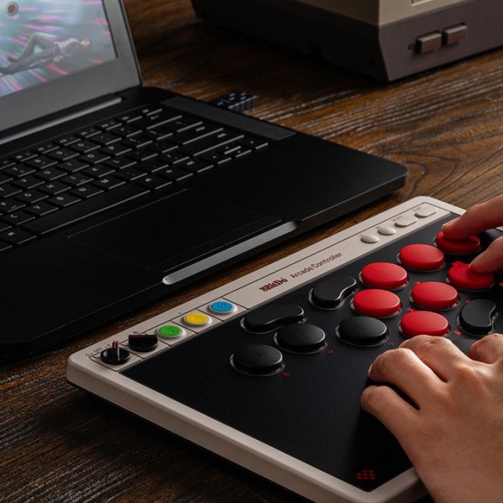 8BitDo Arcade Controller – contrôleur d'arcade sans levier Bluetooth / 2,4 GHz