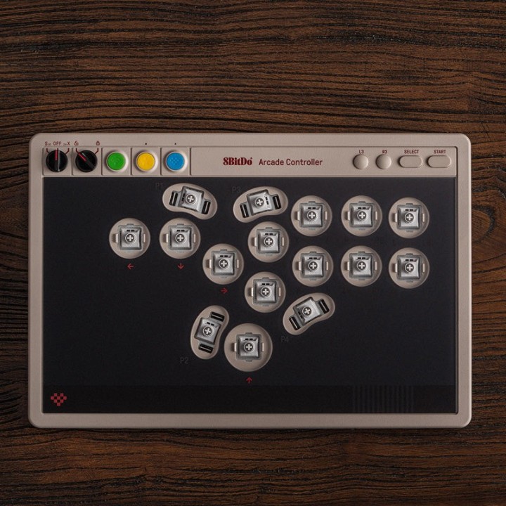8BitDo Arcade Controller – contrôleur d'arcade sans levier Bluetooth / 2,4 GHz