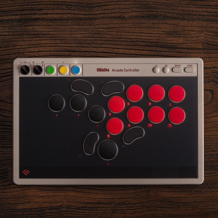 8BitDo Arcade Controller – contrôleur d'arcade sans levier Bluetooth / 2,4 GHz