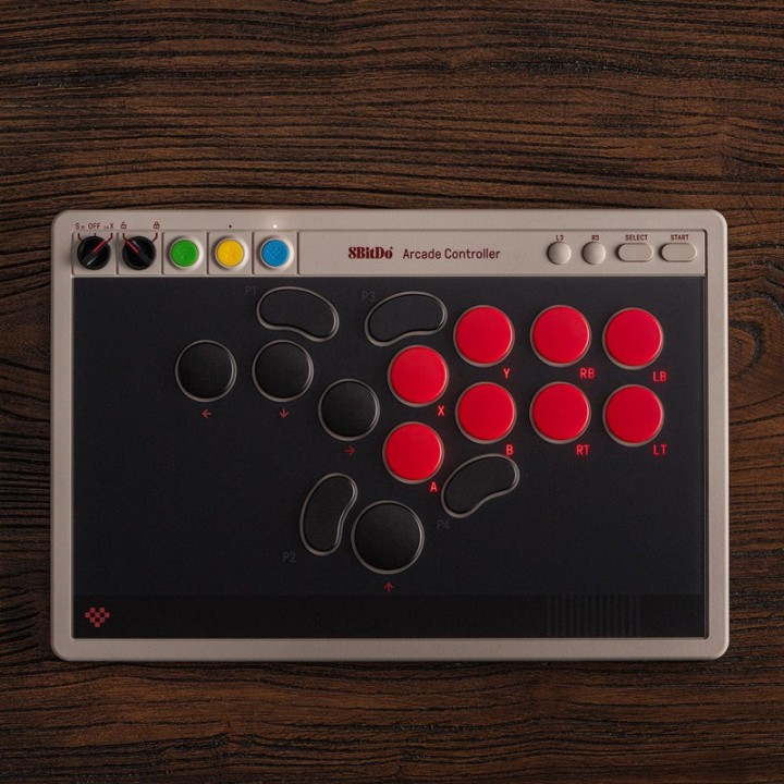 8BitDo Arcade Controller – contrôleur d'arcade sans levier Bluetooth / 2,4 GHz