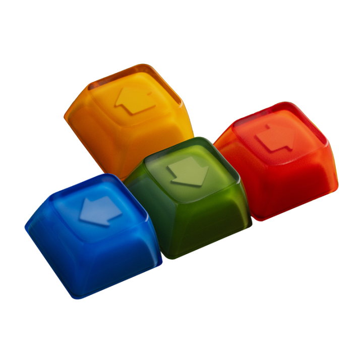 8BitDo Double-Layered Crystal Arrow Keycaps – keycaps de flèches cristal double couche