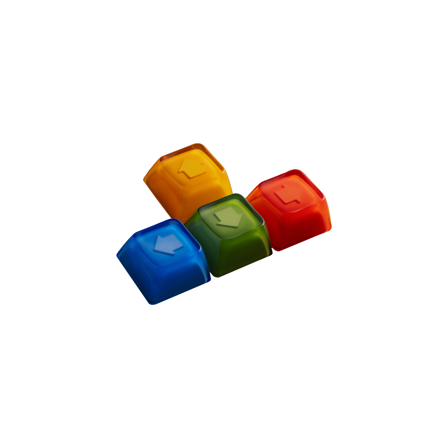 8BitDo Double-Layered Crystal Arrow Keycaps – keycaps de flèches cristal double couche