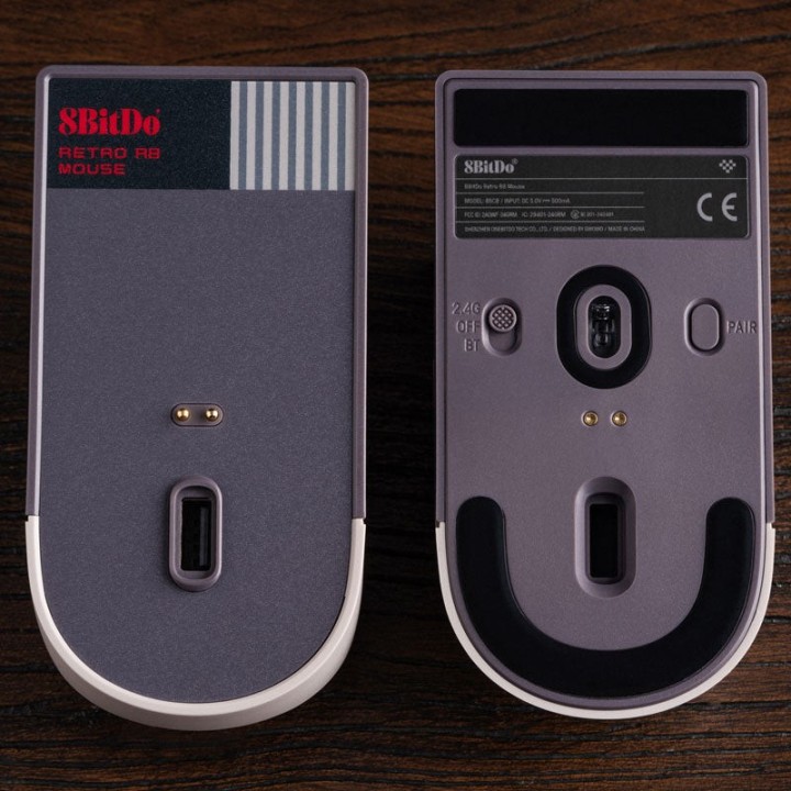8BitDo Retro R8 – souris sans fil Bluetooth / 2,4 GHz avec dock de charge