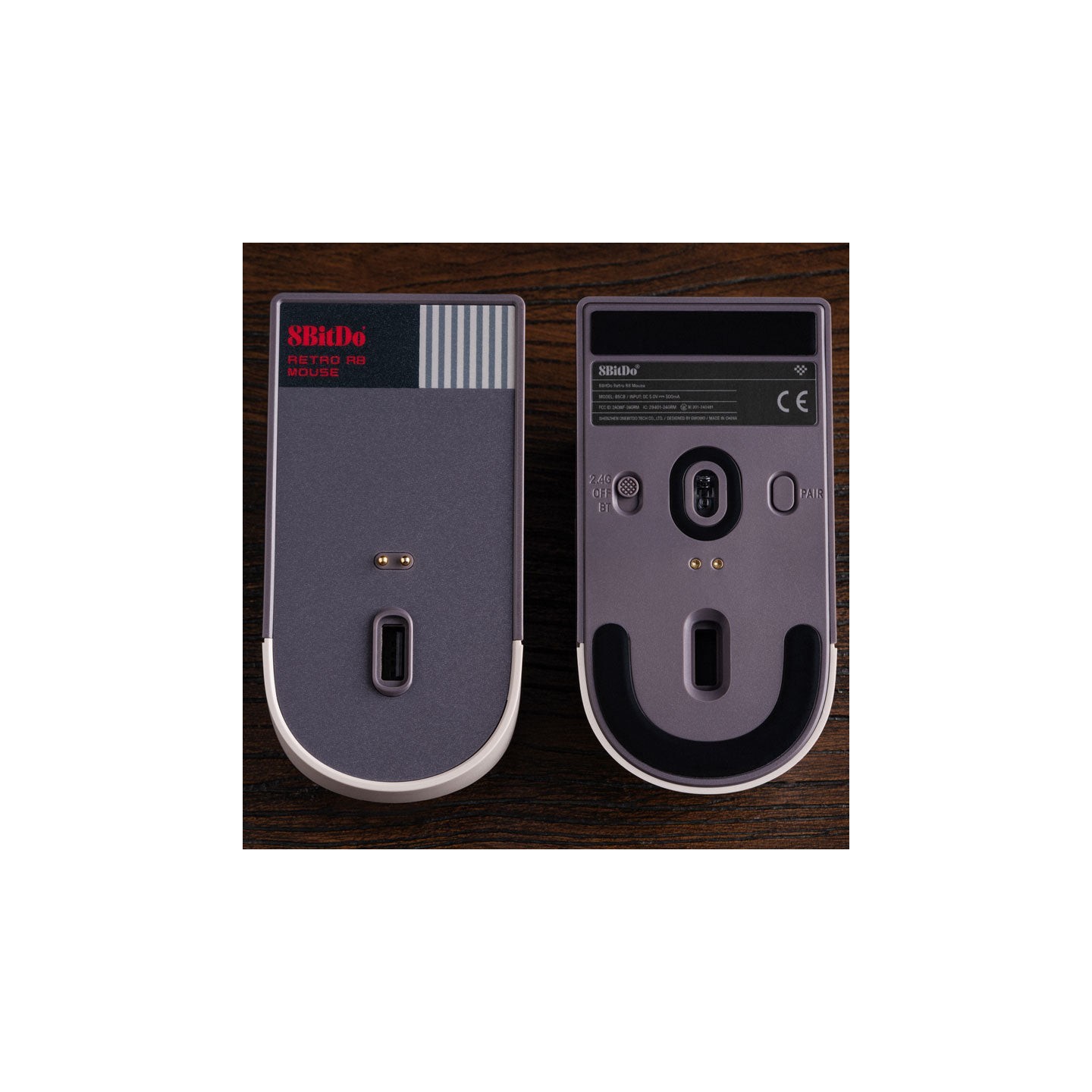 8BitDo Retro R8 – souris sans fil Bluetooth / 2,4 GHz avec dock de charge