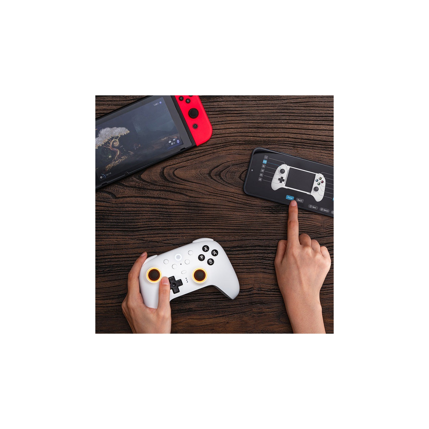 8BitDo Ultimate 2 Bluetooth – manette sans fil pour Switch et Windows, sticks TMR