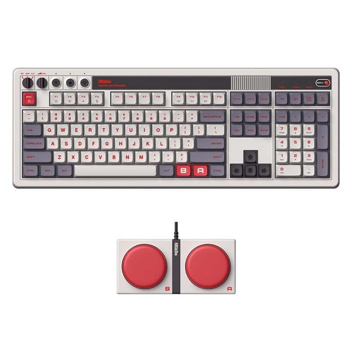 8BitDo Retro 108 – clavier mécanique pleine taille, éditions N et Fami