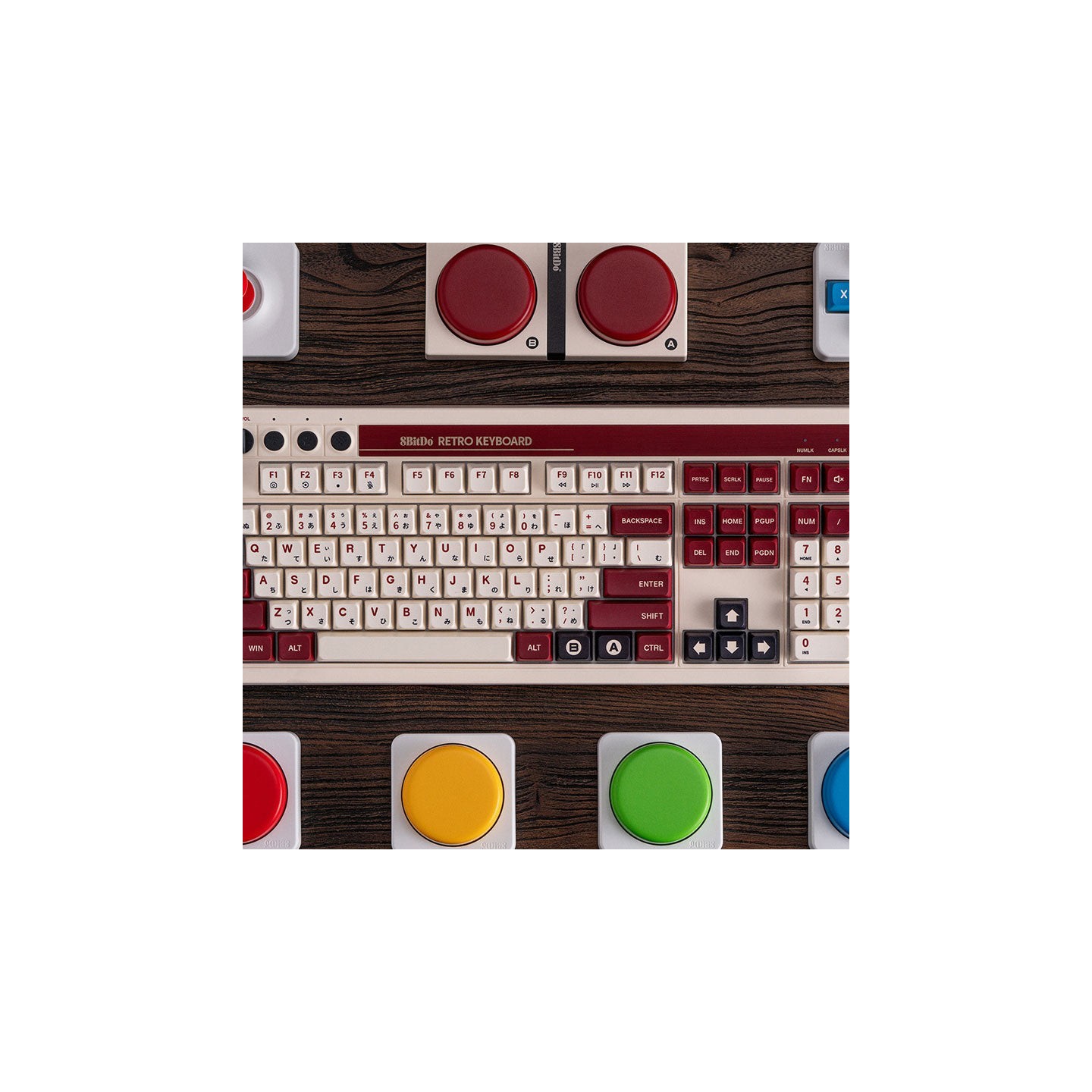 8BitDo Retro 108 – clavier mécanique pleine taille, éditions N et Fami