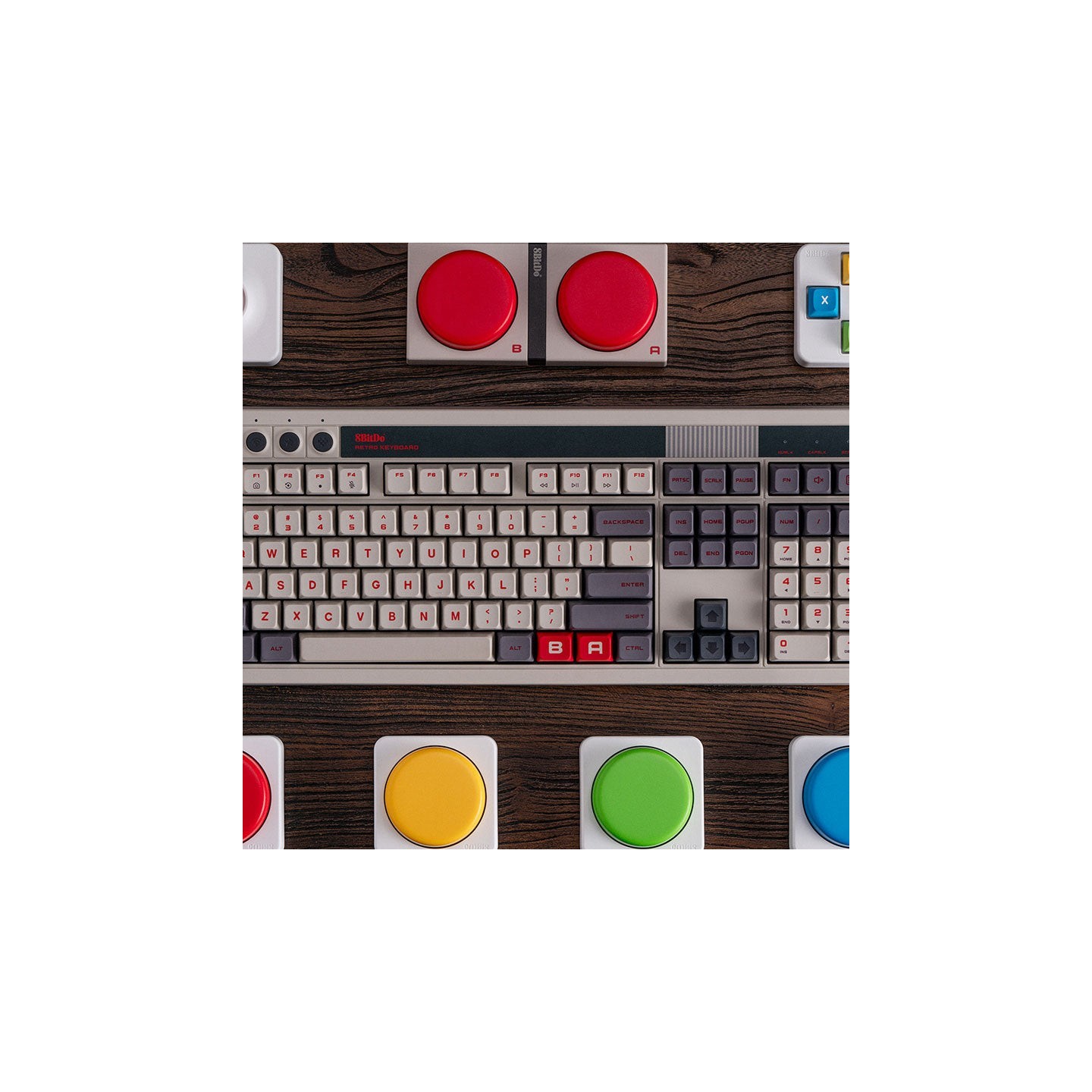 8BitDo Retro 108 – clavier mécanique pleine taille, éditions N et Fami