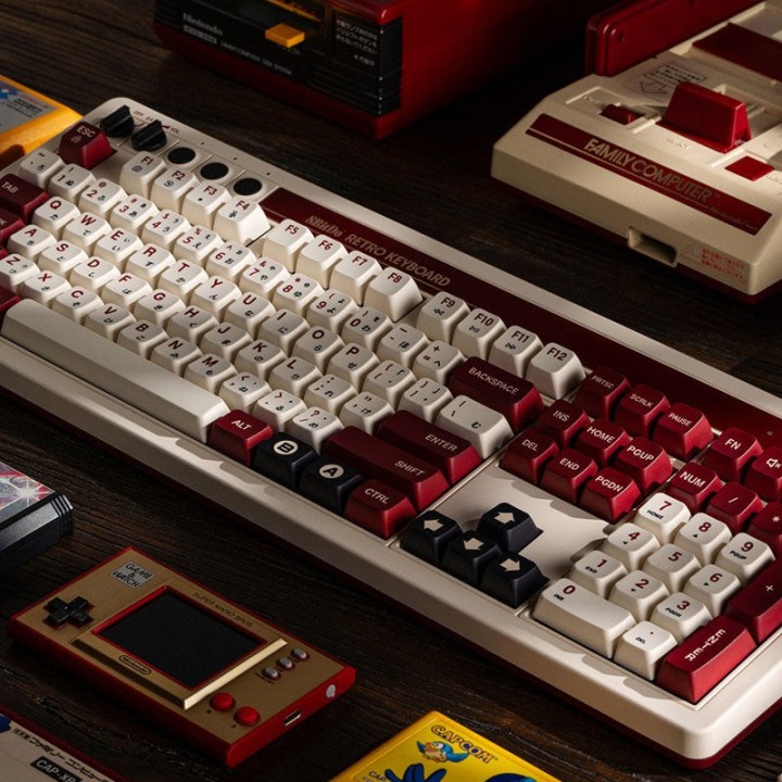 8BitDo Retro 108 – clavier mécanique pleine taille, éditions N et Fami