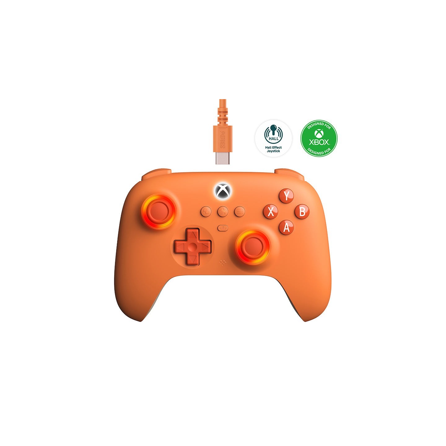8BitDo Ultimate C Wired – manette filaire pour Xbox et Windows avec Fire Ring RGB