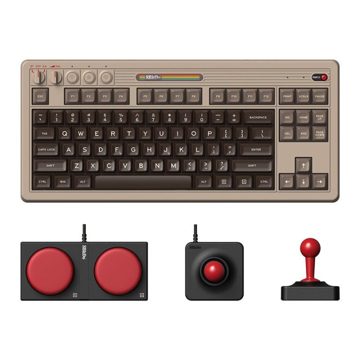 8BitDo Retro Mechanical Keyboard – clavier mécanique 87 touches, éditions N, Fami, M, C64