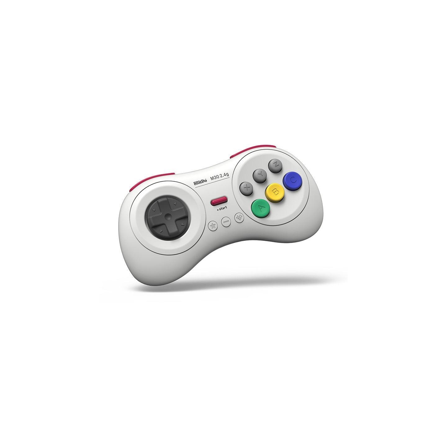 8BitDo M30 2,4 GHz – manette sans fil pour SEGA Genesis Mini et Mega Drive Mini