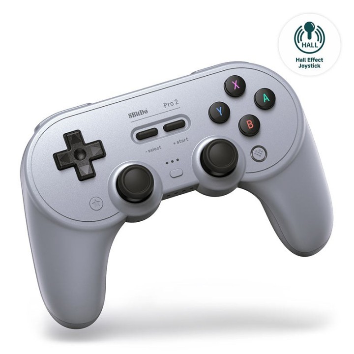 8BitDo Pro 2 – manette Bluetooth à sticks à effet Hall pour Switch, PC, Android et Apple