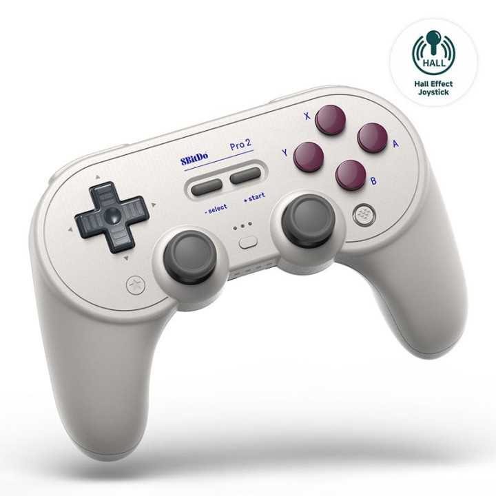 8BitDo Pro 2 – manette Bluetooth à sticks à effet Hall pour Switch, PC, Android et Apple