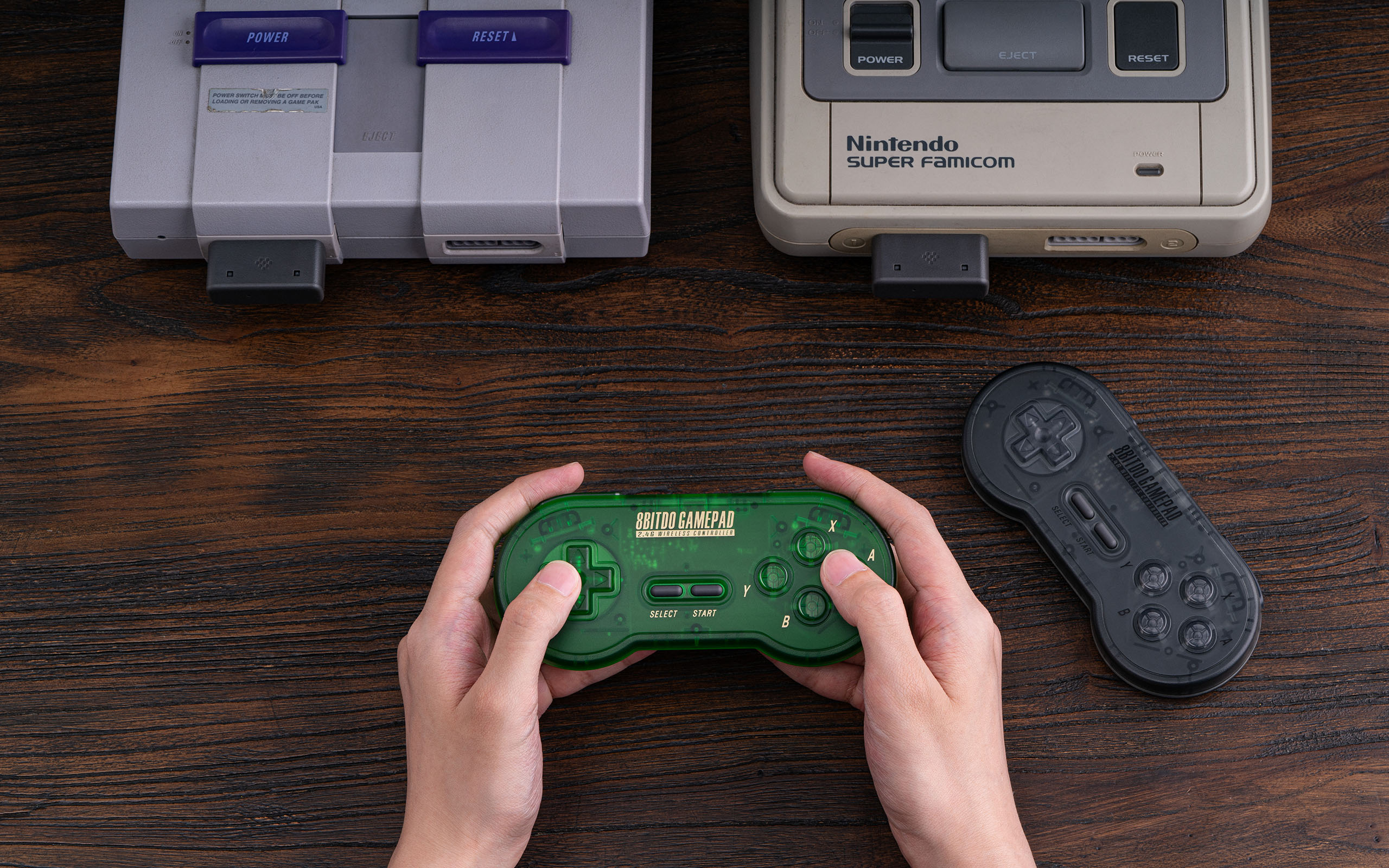 Manette sans fil SN30 2,4 GHz pour SNES/SFC d'origine